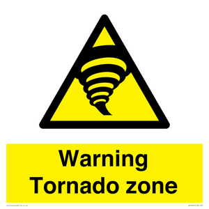Warning Tornado zone